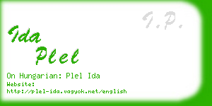 ida plel business card